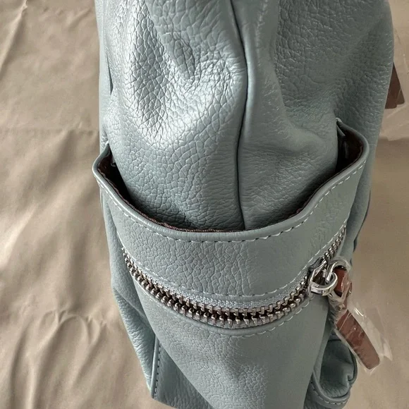 Bostanten Women Blue Leather Hobo Bag Shoulder Strap Tote Large Crossbody NEW - Picture 7 of 10